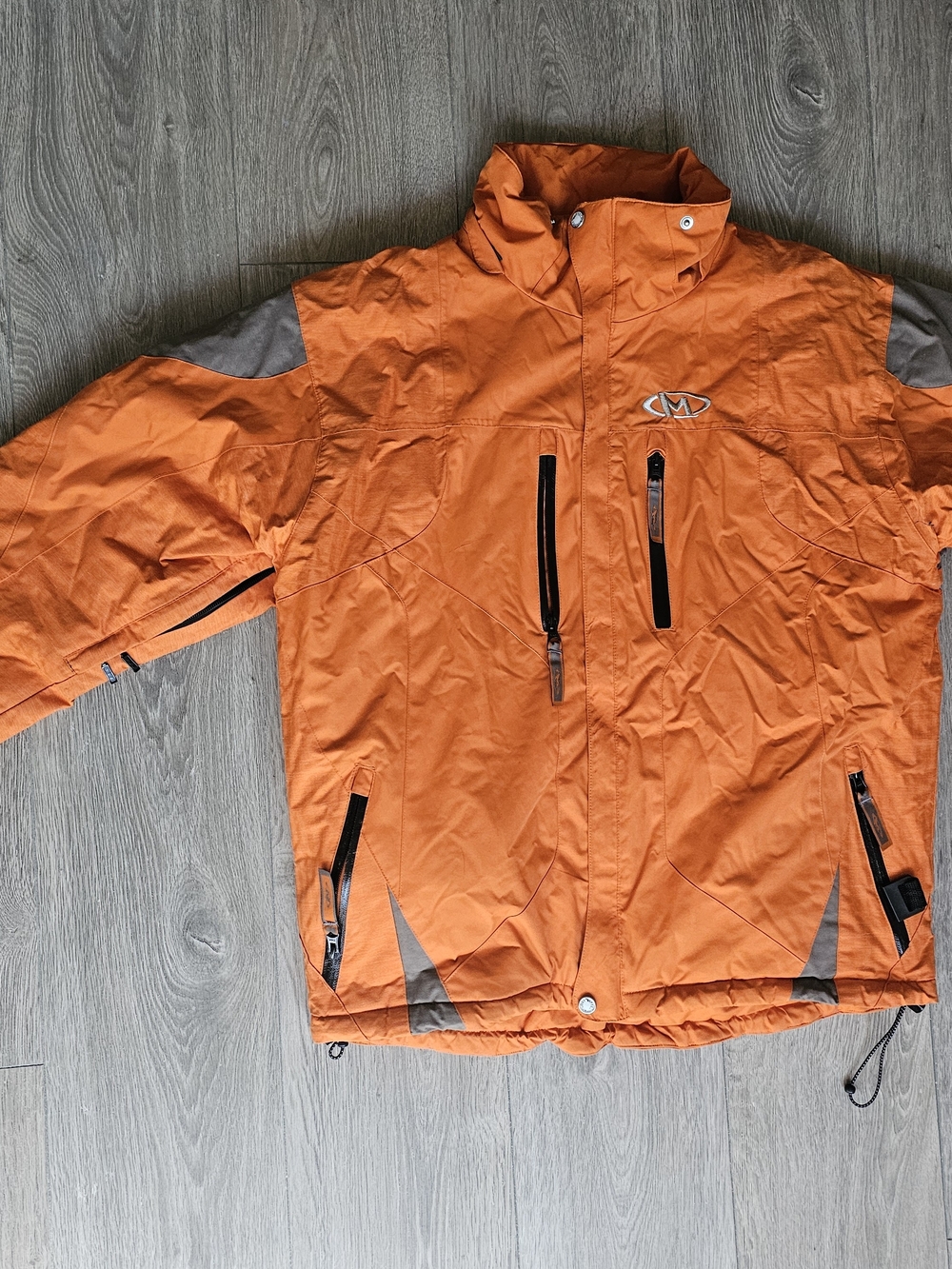 Marker Orange Ski Jacket with Gray Accents